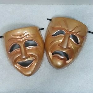 Comedy & Tragedy Gold Masks